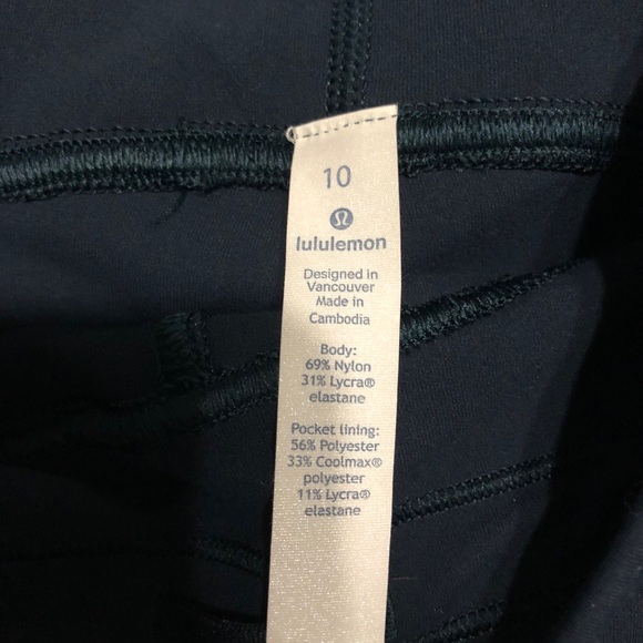 Lululemon Dark Teal Invigorate High-Rise Tight - Picture 4 of 5